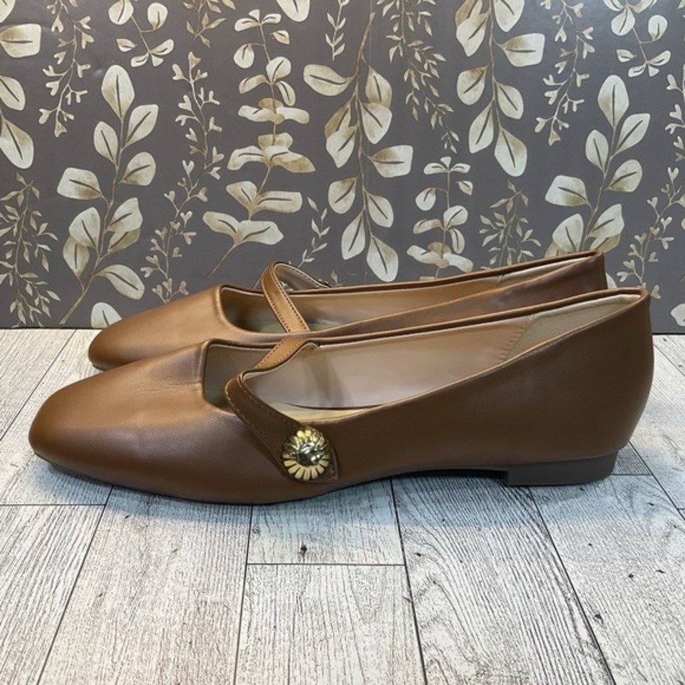 C. Paravano Brown Mary Jane Style Ballet Slippers Size 37 - Picture 3 of 6